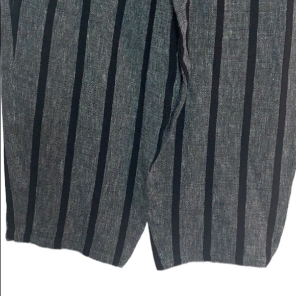 - NWT Masai Black Grey Striped Pusna Cullotes Cropped pants - Picture 8 of 10